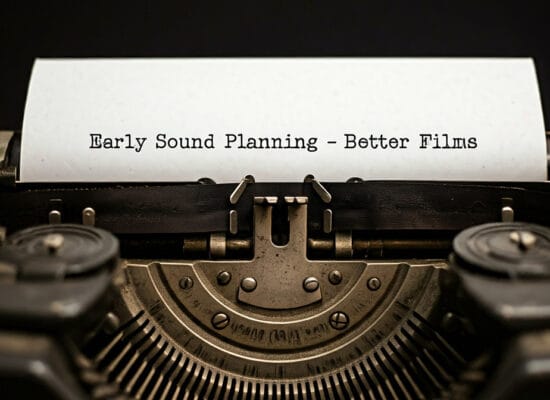 Paper in the Typewriter with text Early sound planning - better films.